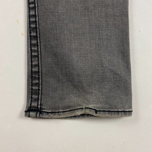 True Religion Johnny Big T Jeans Womens Size 30 x 34 Gray Black Stretch - Picture 5 of 16